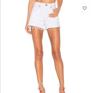 Agolde White Denim Shorts NWOT (26)